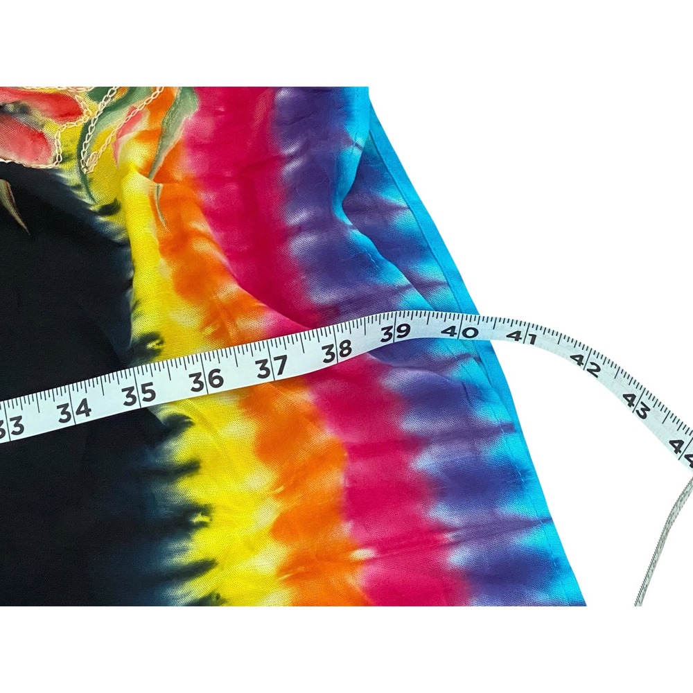 Island Planet Beaded Embroidered Floral Tie Dye Sequin Black Kaftan Cover Up‎ OS - Picture 7 of 10